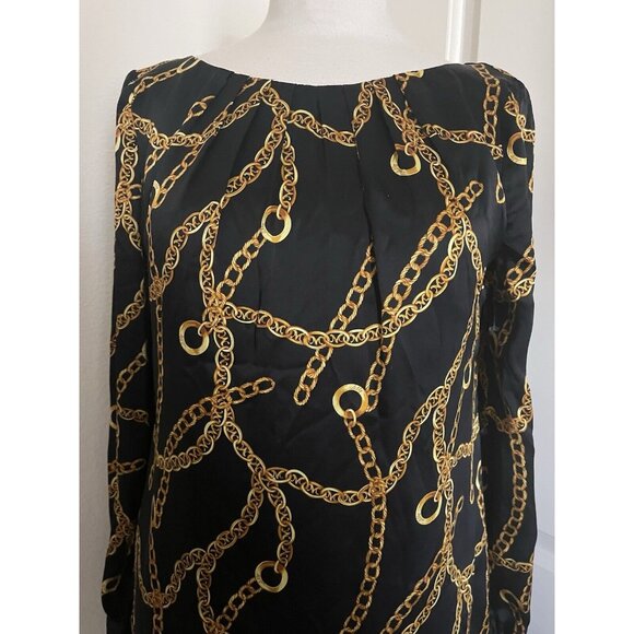 MILLY of New York Simone Chain Print Silk Tunic Dress Size 6 US $395 New - Picture 9 of 13